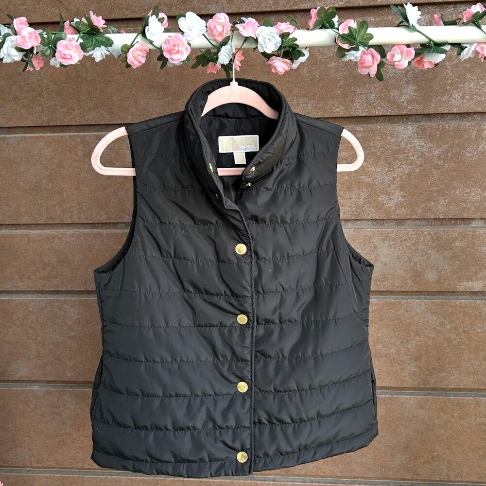Michael Kors Black Quilted Vest